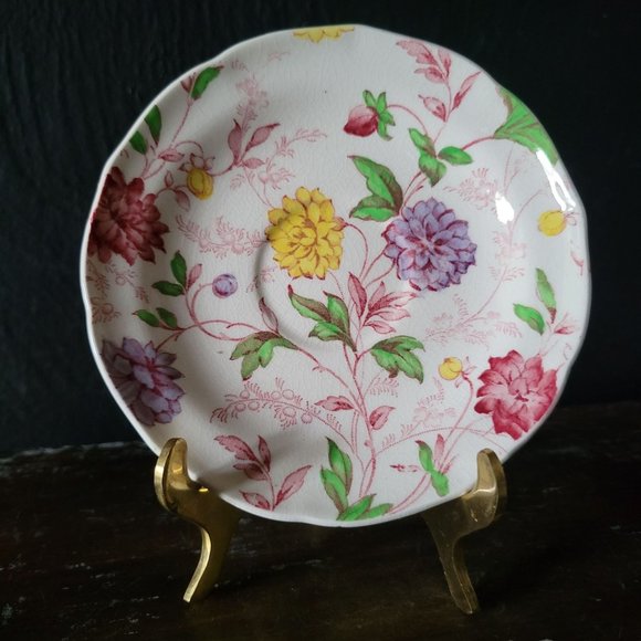 Vintage Bachelor's Button Saucer Vintage Copeland Spode England - Picture 1 of 4